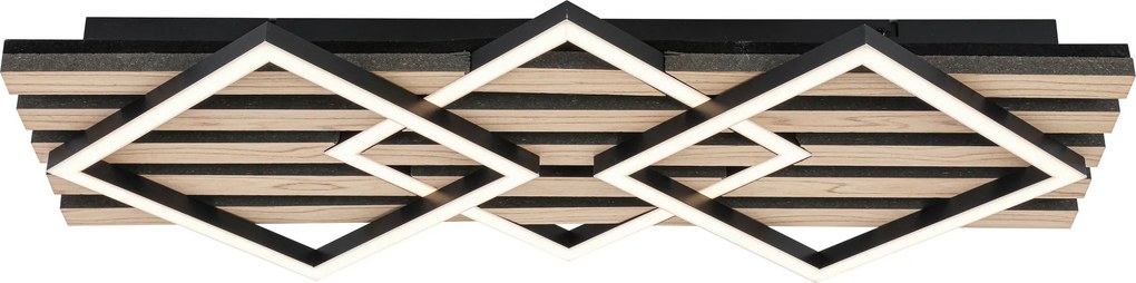 XXXLutz STROPNÉ LED SVIETIDLO, 63/29/7,5 cm Novel - Interiérové svietidlá - 008227183701