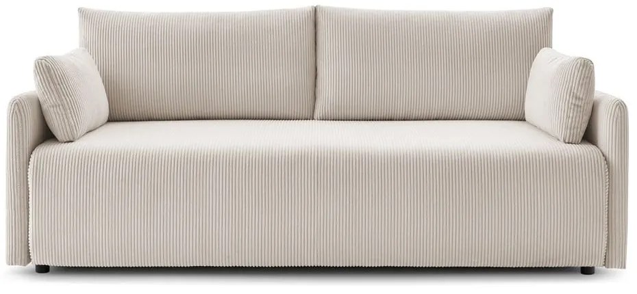 Béžová menčestrová rozkladacia pohovka 211 cm Marcel – Bobochic Paris