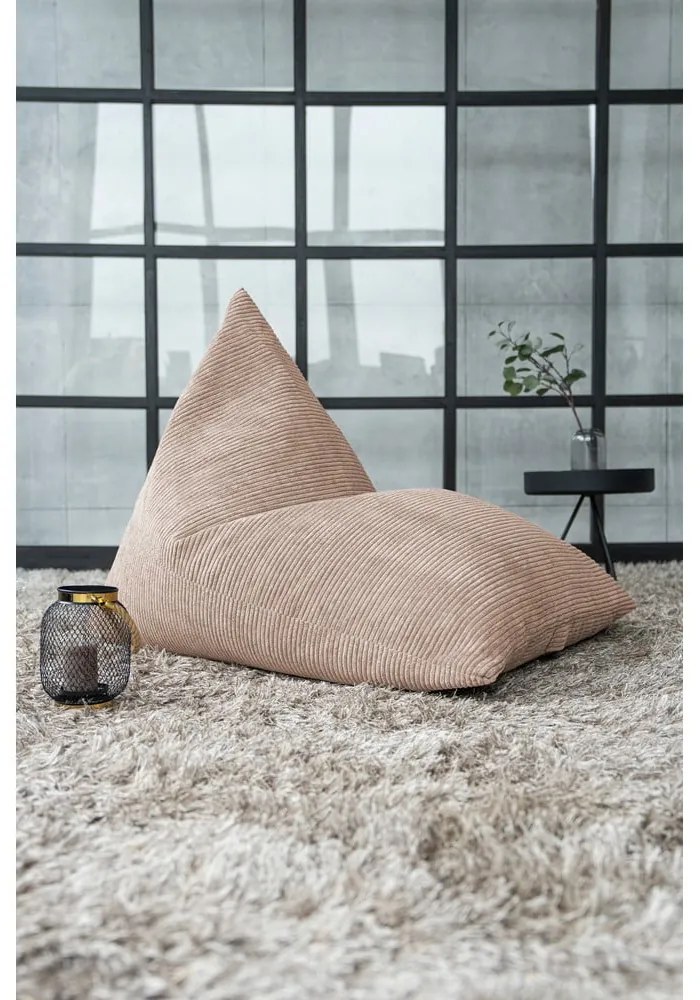 Hnedý menčestrový sedací vak Razz – SLOWDOWN