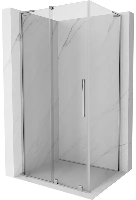 Mexen Velar L, sprchový kút s posuvnými dverami 120 x 110 cm, 8mm číre sklo, chrómová, 871-120-110-03-01