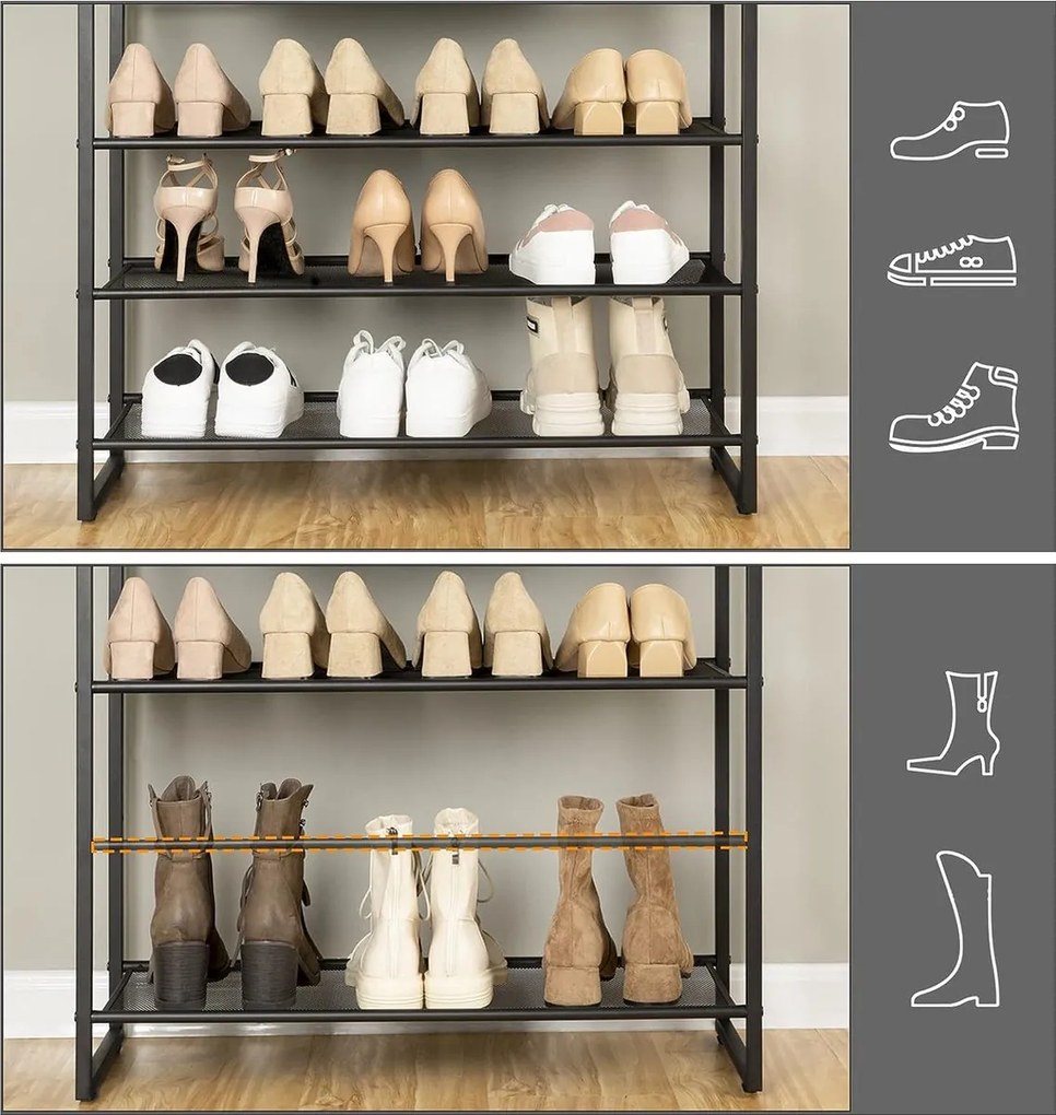 Botník Vasagle Mug 159 cm šedý/černý