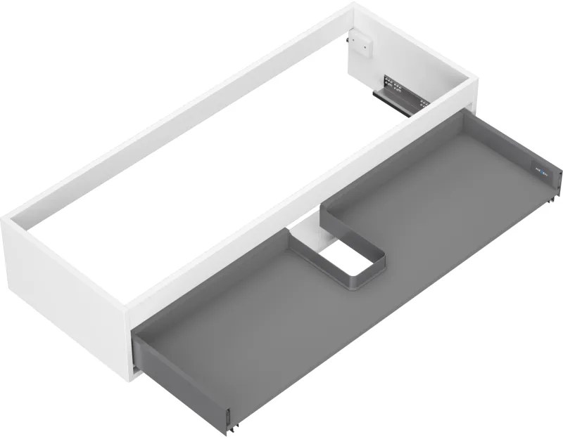 Mexen Box-A, závesná skrinka 120 cm, 1 zásuvka, biela matná, 91AX0-1200-235-1-01