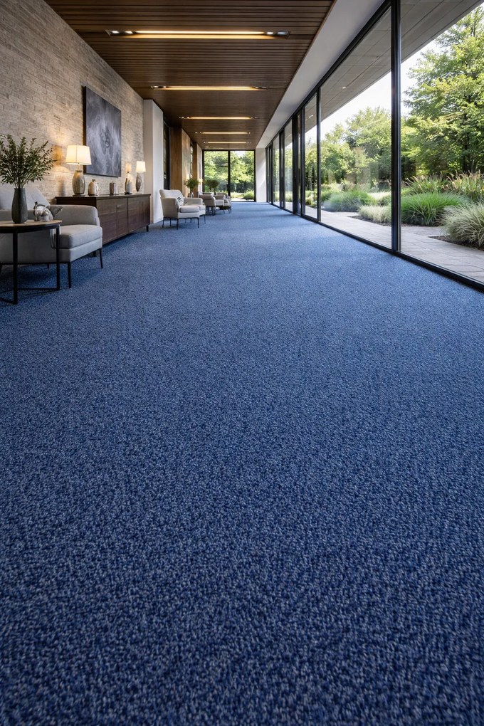 Beaulieu International Group, Koberec metráž Primavera 516, na mieru, šíře 4m, modrá, resine, chodba / predsieň