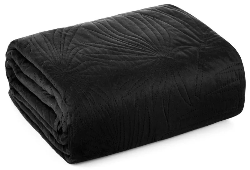 Dekorstudio Luxusný zamatový prehoz na posteľ LUIZ4 v čiernej farbe Rozmer prehozu (šírka x dĺžka): 170x210cm