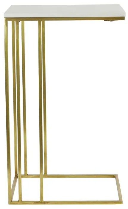 Odkladací stolík s doskou v dekore mramoru 31x41 cm Roshan – Light &amp; Living