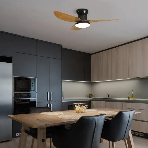 Brilagi-LED stmievateľný stropný ventilátor LED/30W/230V 3000-6500K čierna/hnedá