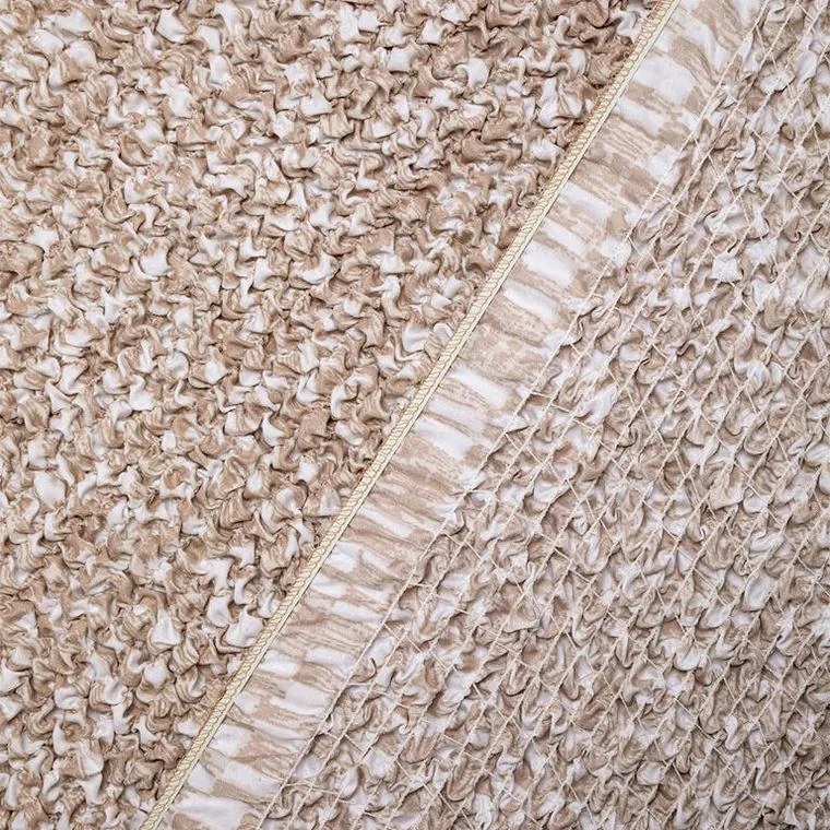 Bielastické poťahy GLORIA béžová kreslo (š. 60 - 110 cm)