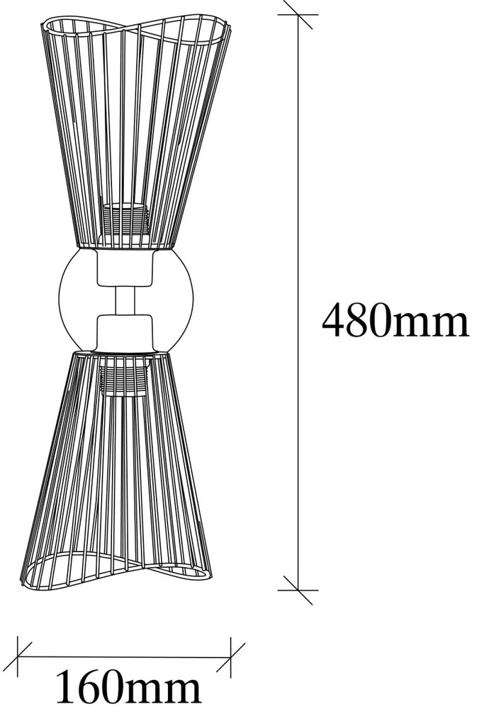 Nástenná lampa Zeyno zlatá