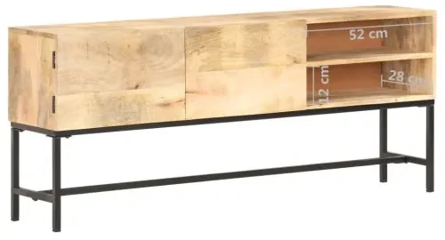 vidaXL Komoda 145x30x60 cm masívne mangovníkové drevo-