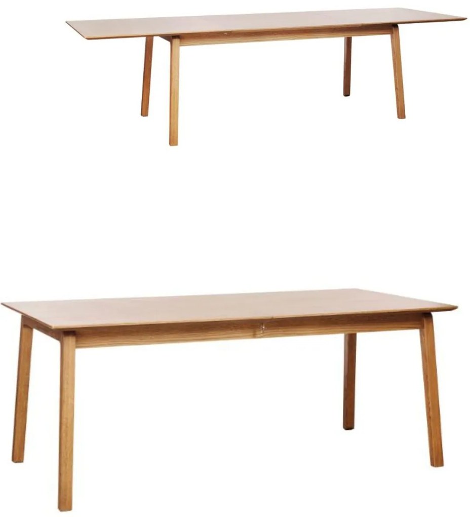Rozkladací jedálenský stôl Bari (47650200), prírodný dub, 95x190-290 cm