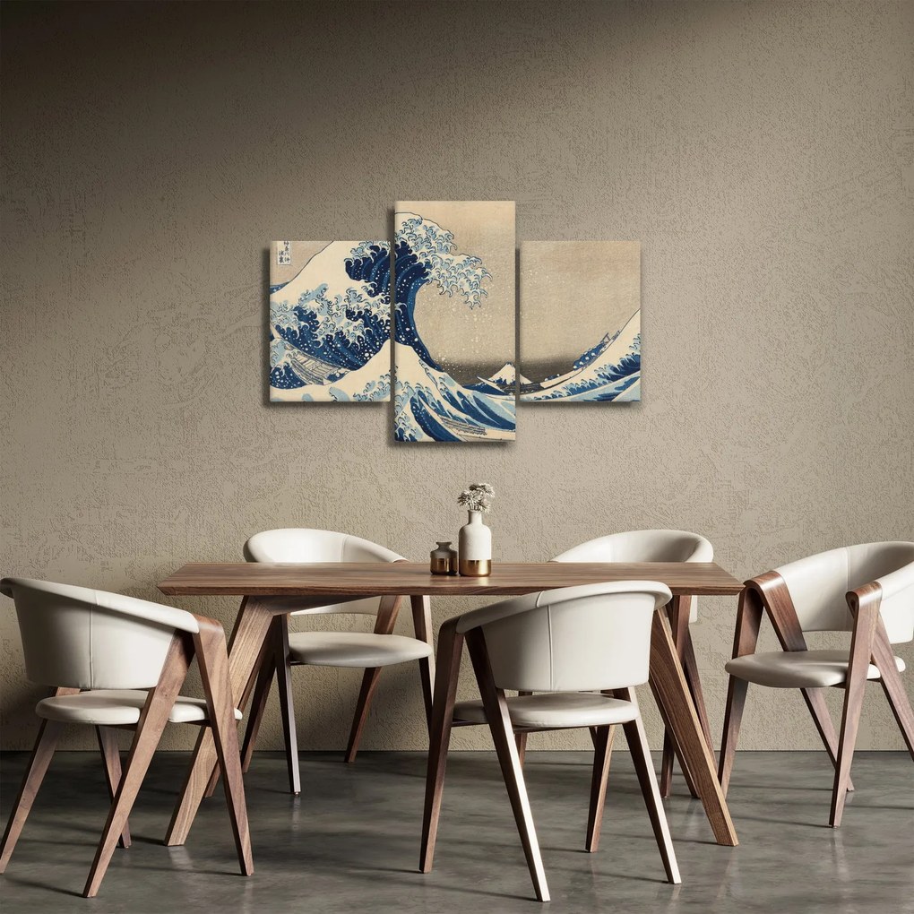 Obraz - Katsushika Hokusai, Under the Wave off Kanagawa, reprodukcia (90x60 cm)