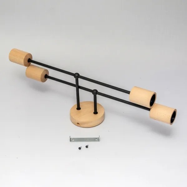 Prisadený luster CAMBRIDGE 4xE27/15W/230V borovica