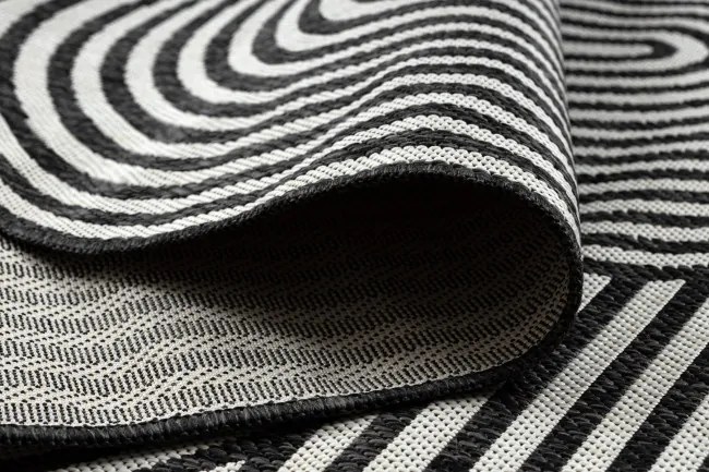 Koberec ORGANIC 2131 geometrický, krémový / čierny / naturálny