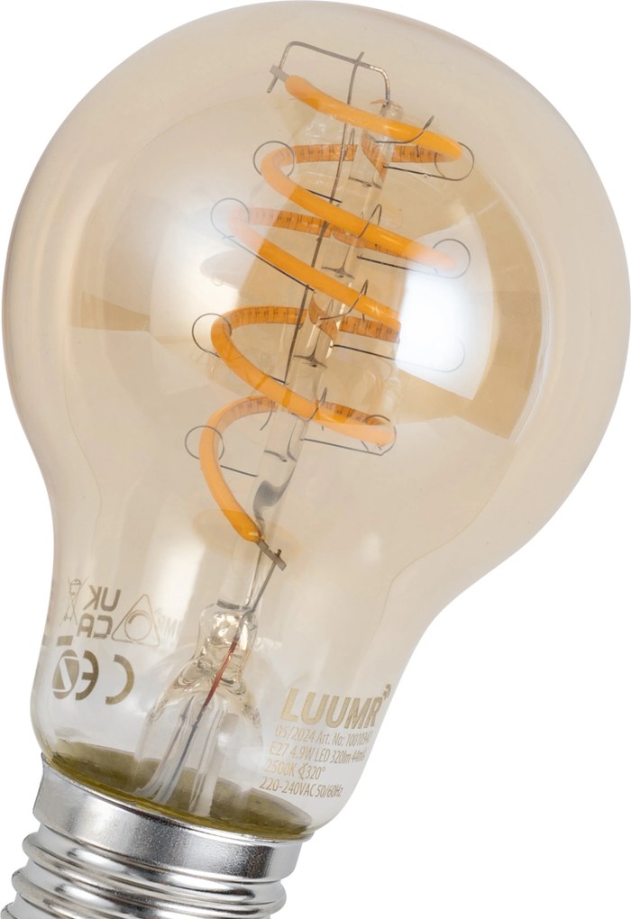 Sada 5 ks Inteligentná stmievateľná LED žiarovka E27 A60 Jantárová 4,9 W 320 lm 2500 K