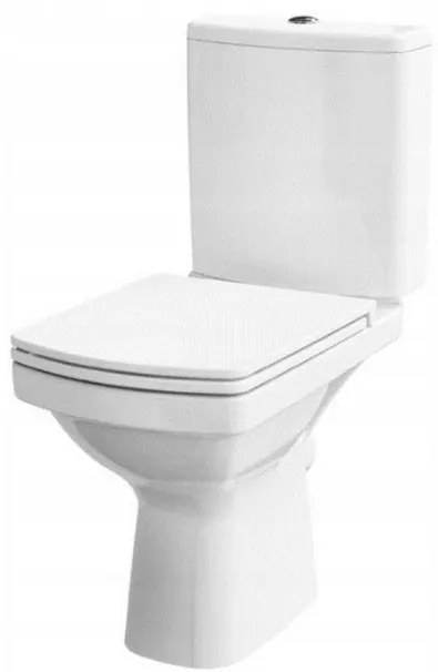 Cersanit Easy CleanOn, kombi wc so splachovaním 3/5l + sedátko z duroplastu s pomalým zatváraním, biela, K102-028