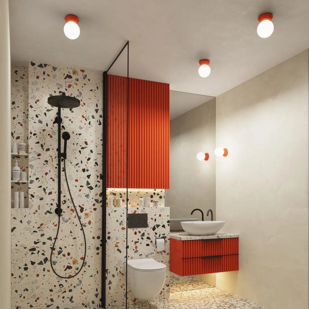 Stropné svietidlo Zori, 1x biele sklenené tienidlo, p