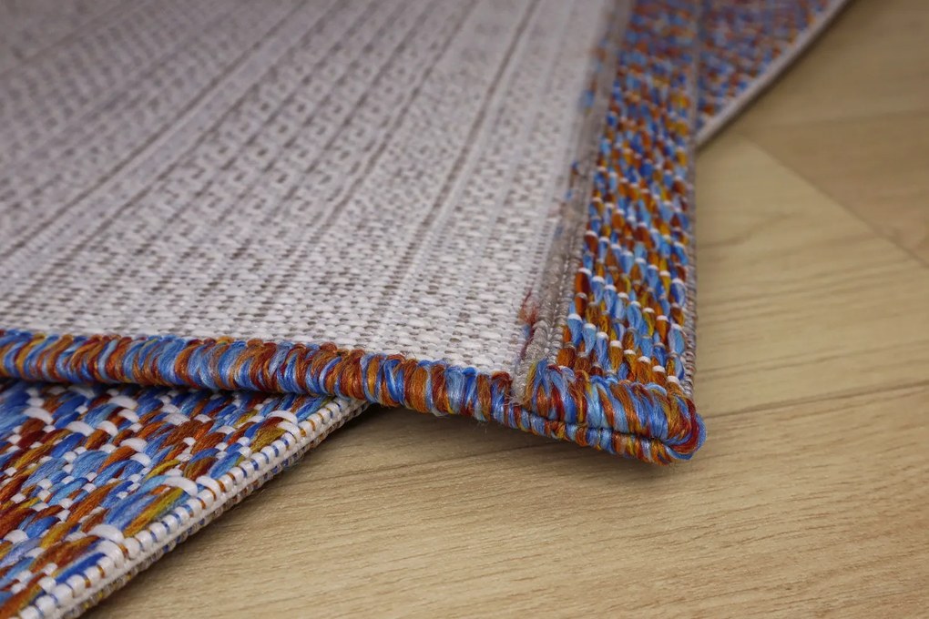 TRHÁK: Kusový koberec Terazza 21241 Multi/Blue/Red – na von aj na doma, 120x170, viacfarebná, chodba / predsieň, Devos Caby (DC Carpets)