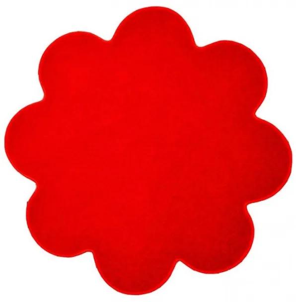 Vopi koberce Kusový koberec Eton červený kvet - 120x120 kvietok cm