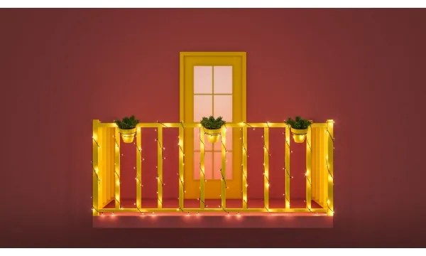 WiZ - LED RGBW Stmievateľná vonkajšia reťaz 160xLED 20m IP44 2700-5000K Wi-Fi