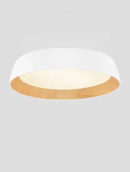 LED stmievateľné bielo-drevené moderné stropné svietidlo Sigi 60