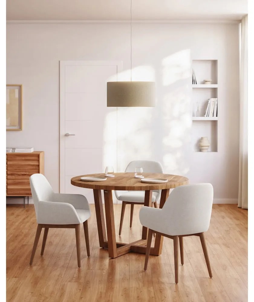 Okrúhly jedálenský stôl z masívu akácie v prírodnej farbe ø 120 cm Nahla – Kave Home