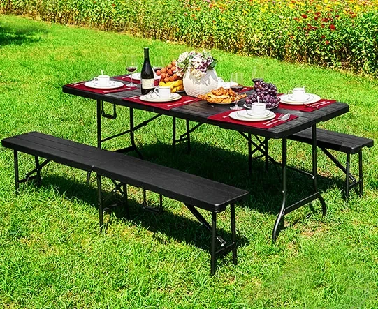 ModernHome Záhradný cateringový stôl, skladací 180 cm