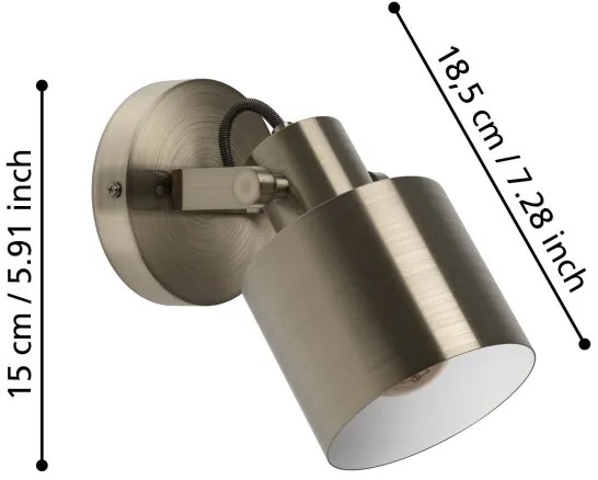 Eglo 43817 - Nástenné bodové svietidlo SOUTHERY 1xE27/40W/230V