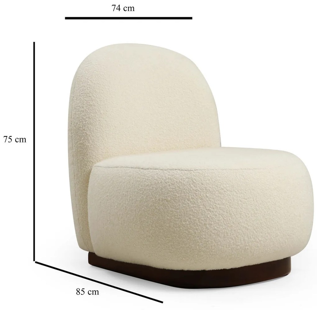 Kreslo Tina Bouclet White