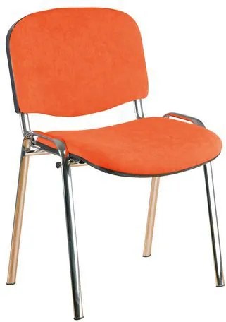 Konferenčná stolička ISO Velours Chrom, oranžová