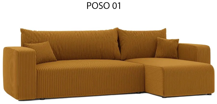 Rohový rozkladací gauč DIAMOS