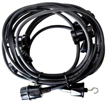 Vonkajšia dekoračná reťaz GIRLANDA 6,5 m 5xE27/15W/230V IP44