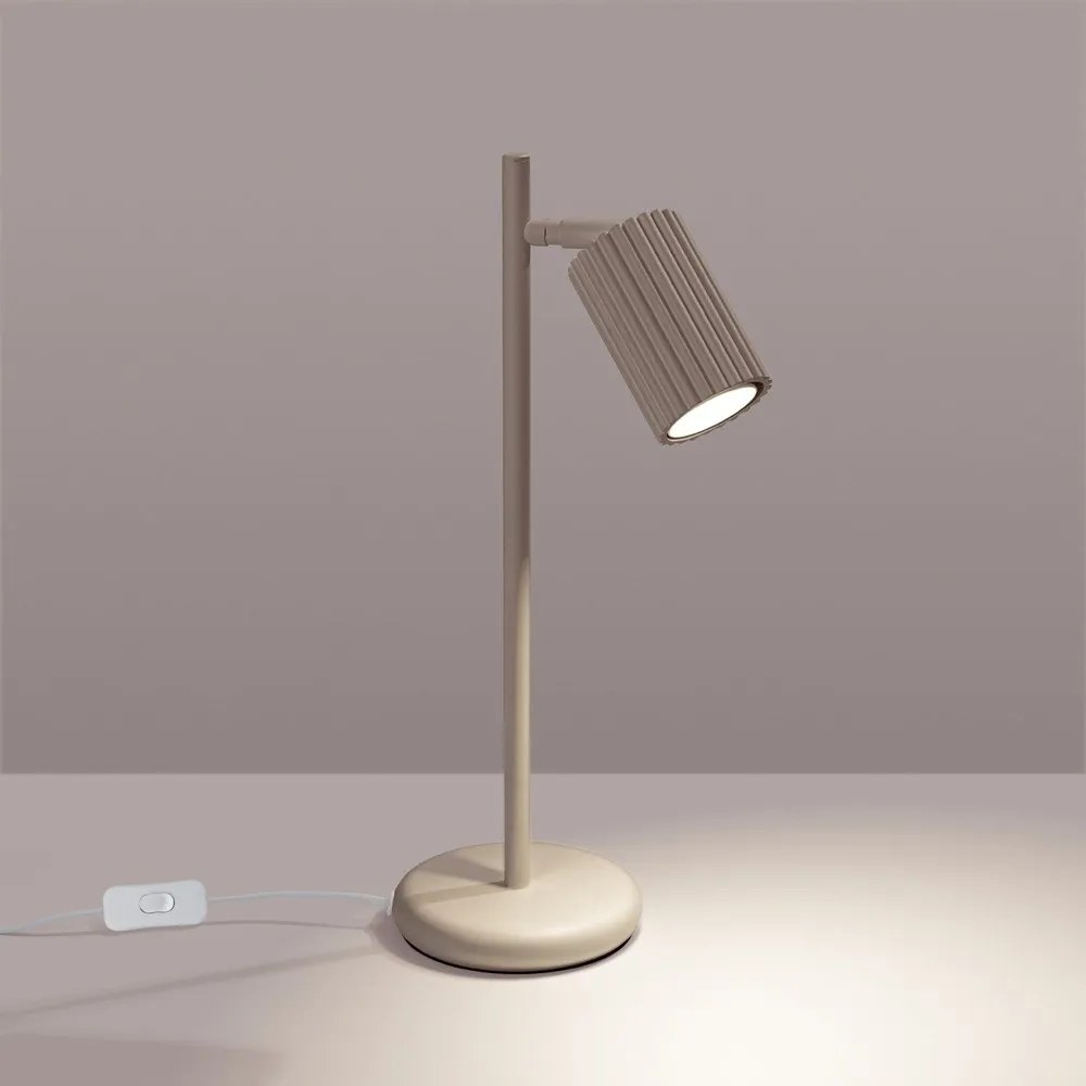 Taupe kovová stolová lampa (výška 43 cm) Gleam – Sollux