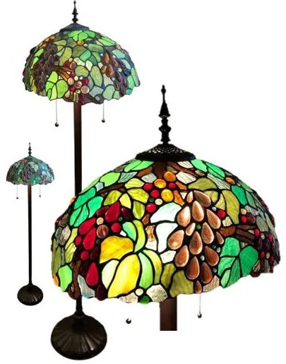 Tiffany svietidlo stojace Chain Oval WINE Ø42*160