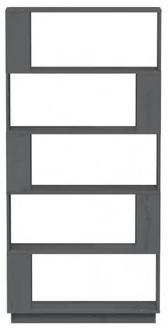 vidaXL Knižnica/deliaca stena sivá 80x25x163,5 cm masívna borovica-