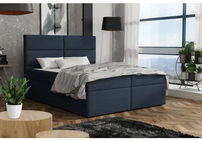 Elegantná posteľ 120x200 ZINA - modrá 1