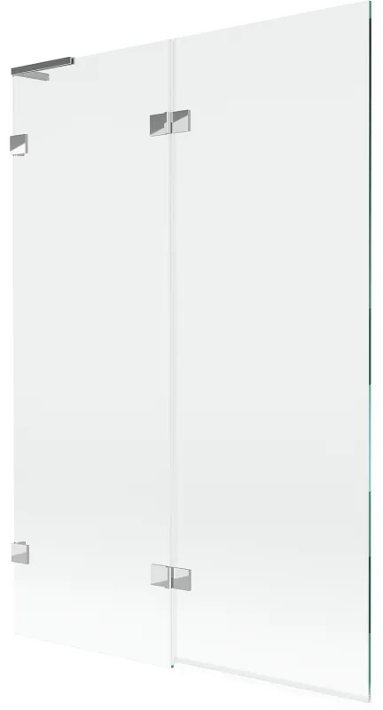 Mexen Lunar L, 2-krídlová vaňová zástena ľavá 120 x 150 cm, číre sklo, chrómová, 897L-120-100-01-00-L