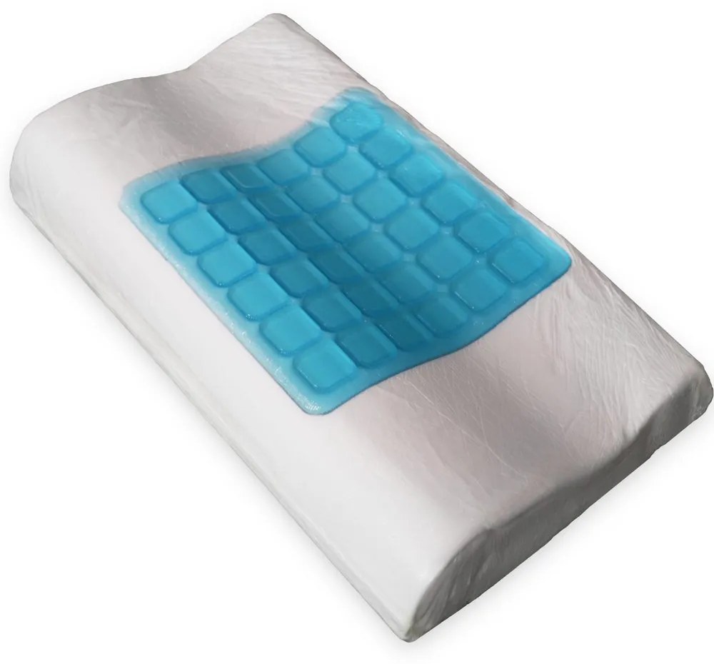 VISCOPUR Anatomický vankúš VISCOPUR® COOL GEL s gélovou vrstvou profilovaný - 30x50 cm