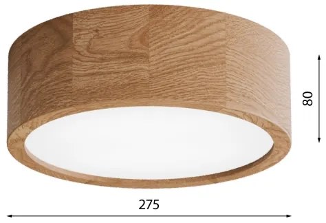 Kúpeľňové stropné svietidlo CLEO 2xE27/24W/230V IP54 pr. 27,5 cm dub