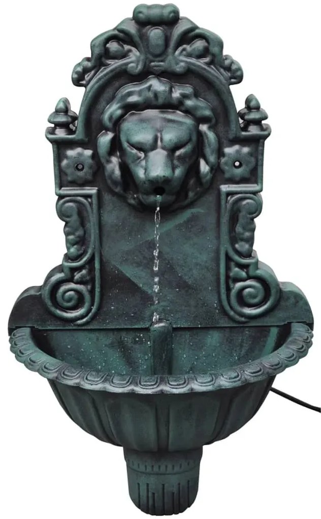 vidaXL Nástenná fontána, dizajn levia hlava