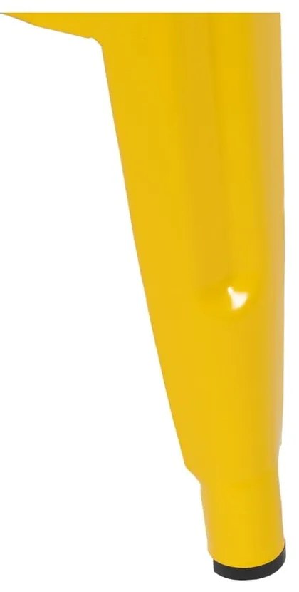 Žlté kovové barové stoličky v súprave 2 ks (výška sedadla 61 cm) – Ixia