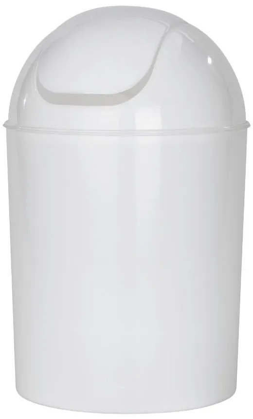 Biely odpadkový kôš z nehrdzavejúcej ocele 6 l Economic – Wenko