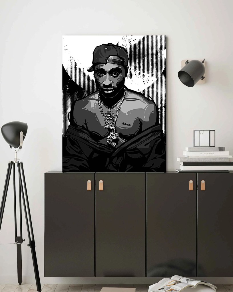 Gario Obraz na plátne 2Pac, Tupac Shakur - Nikita Abakumov Rozmery: 60 x 90 cm