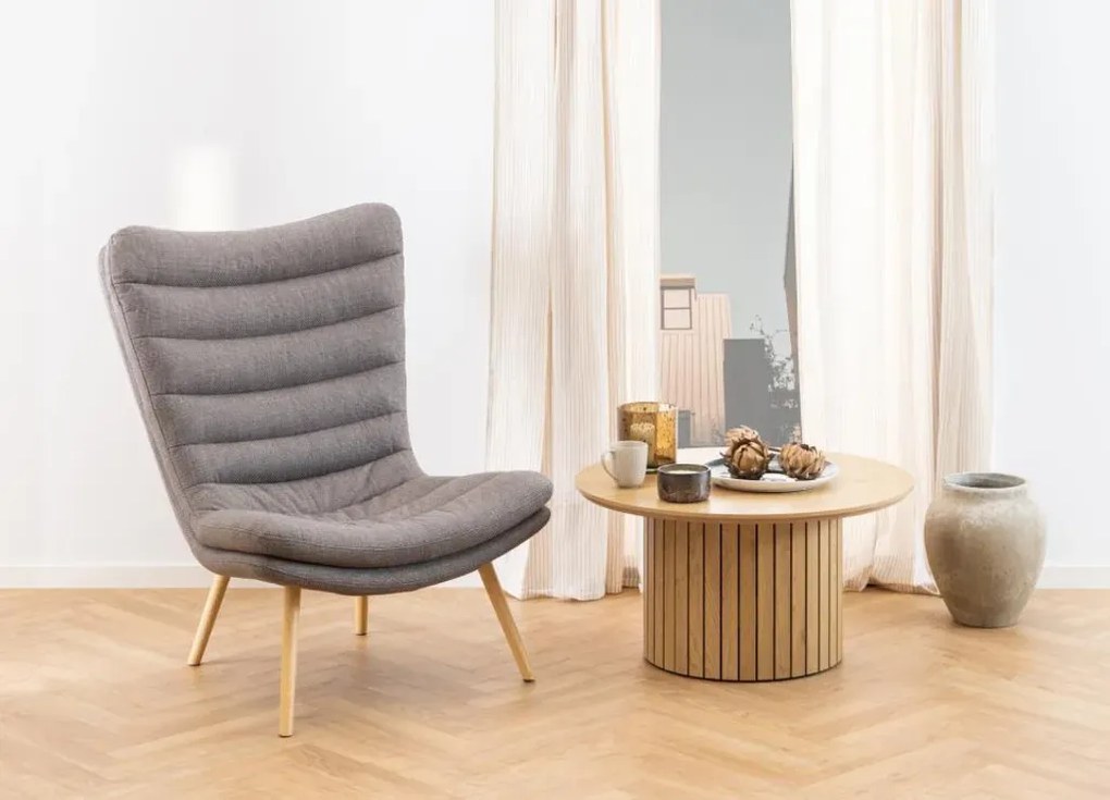 Okrúhly konferenčný stolík Yale 80 cm divoký dub