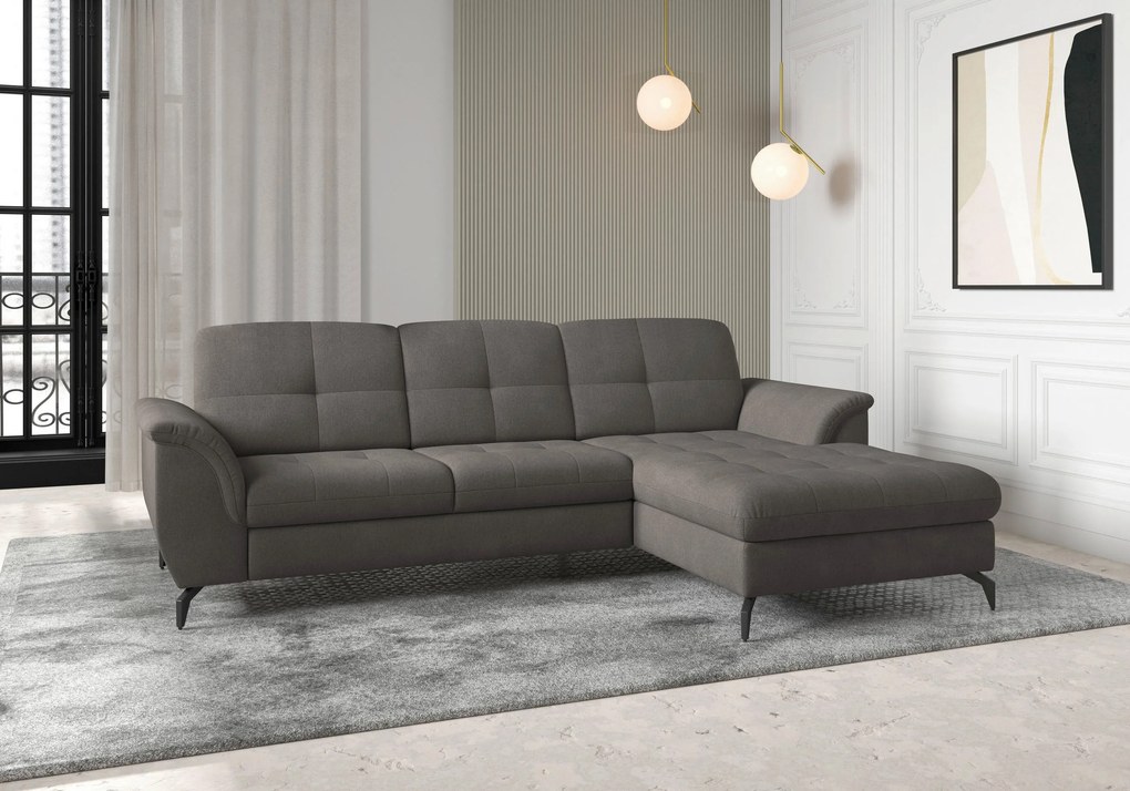 XXXLutz ROHOVÁ SEDAČKA, textil, grafitová Sit & More - Sedačky - 000144013347