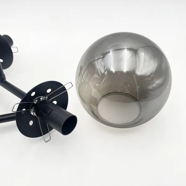 Brilagi - Prisadený luster MALIVA 3xE14/15W/230V čierna/dymová