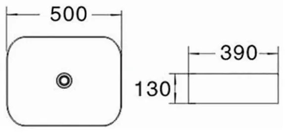 Mexen CARLA umývadlo, 50x39 CM, mramor, 21555093