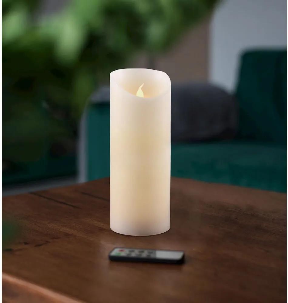 LED sviečka s diaľkovým ovládačom DecoKing Wax, výška 20 cm