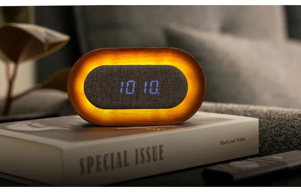 Digitálny budík Lumos Walnut – Gingko