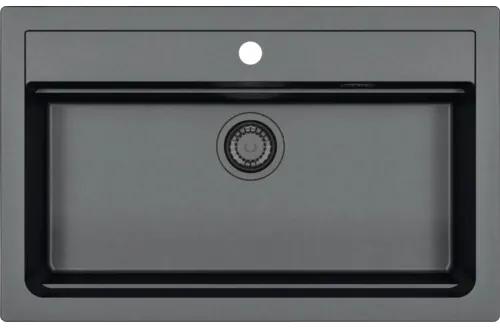 Granitový drez s batériou ALVEUS ATROX 500 x 790 mm čierna SETA23217