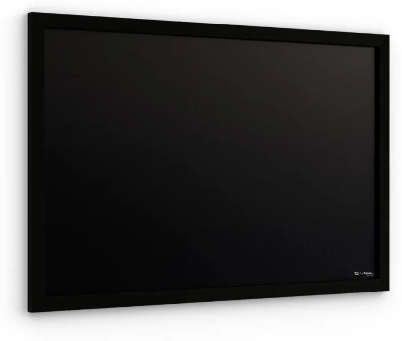 Toptabule.sk MTDRCOL5 Čierna magnetická tabuľa v čiernom drevenom ráme 150x100cm /